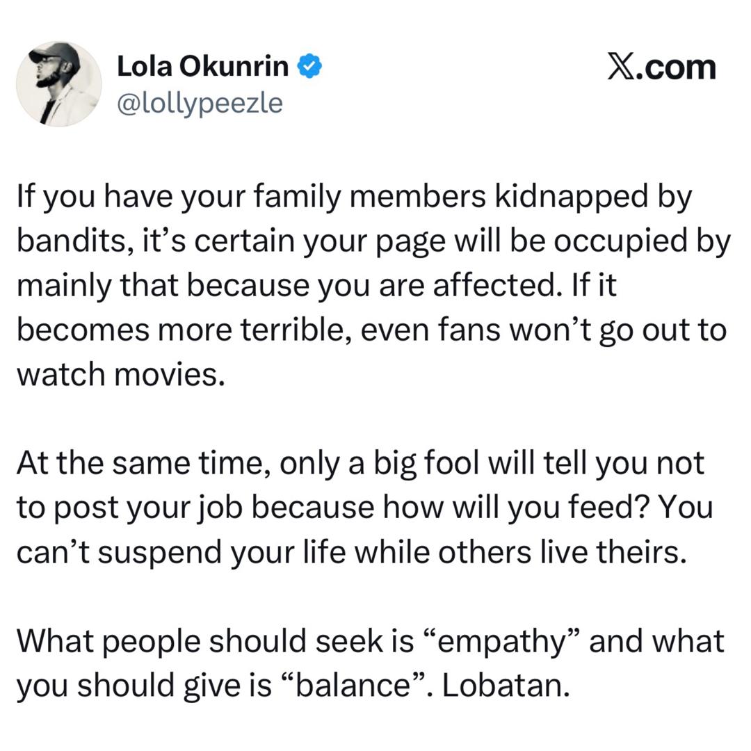 Insecurity: Actress Dayo Amusa trade words with X-users who cussed her out after she appealed to Nigerians to stop attacking her colleagues currently promoting their movies